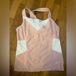 Nike Pink Tennis Top with Built in bra | Size S
